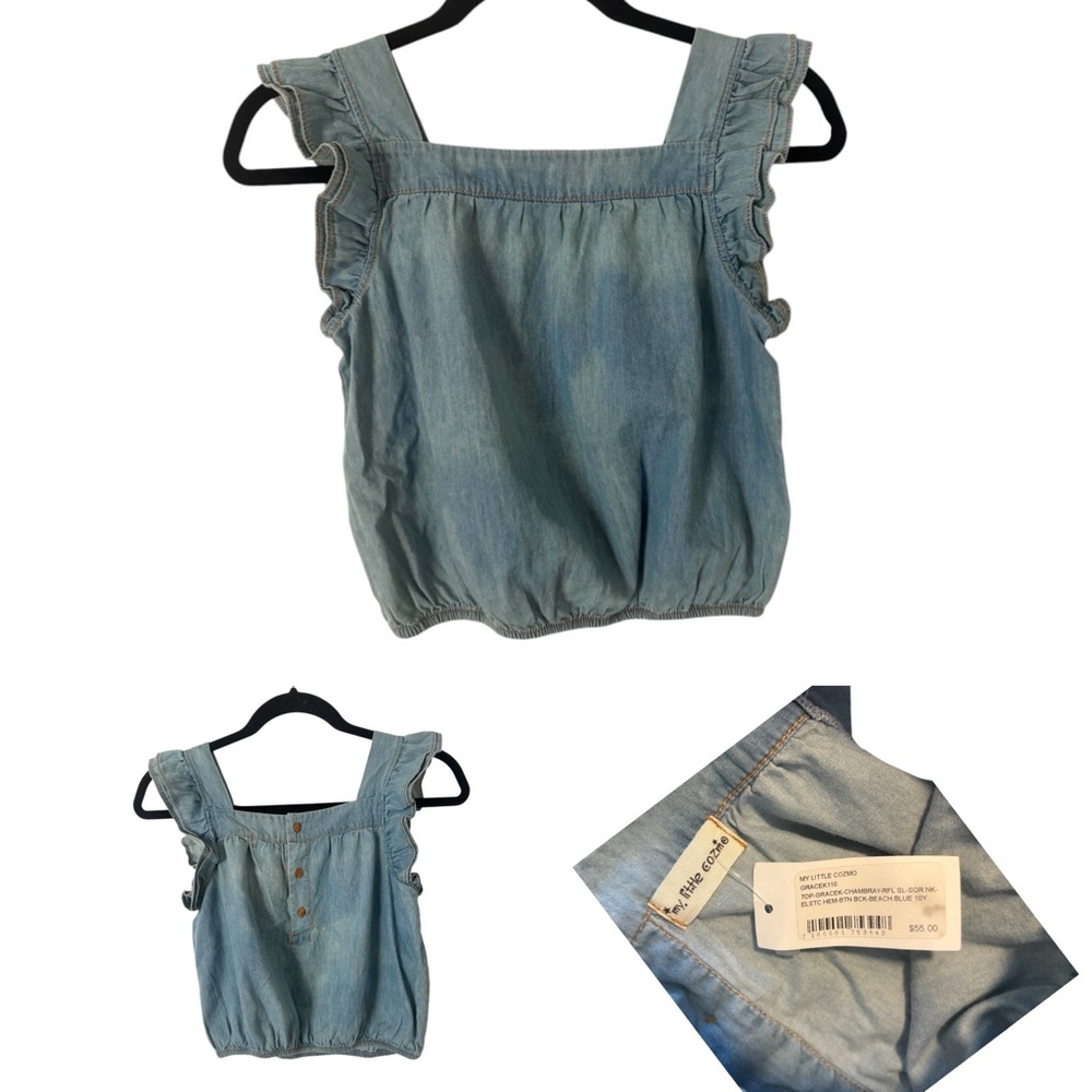 NWT My Little Cosmo Chambray Top